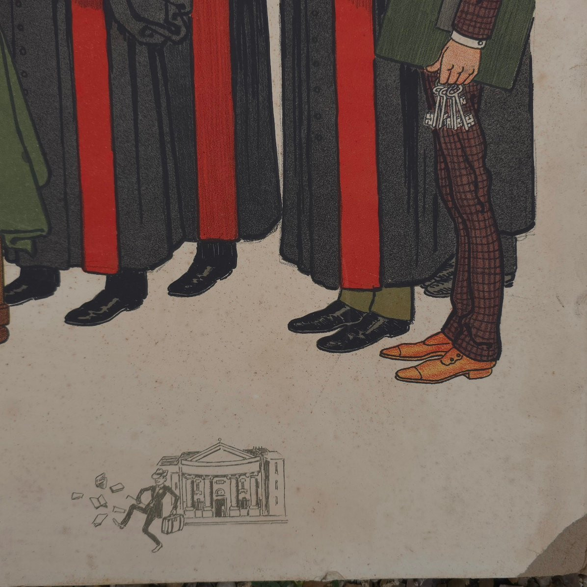 Adrien Barrère (1874-1931) Magistrates The Examination Justice Caricatures Around 1910 Large Li-photo-4