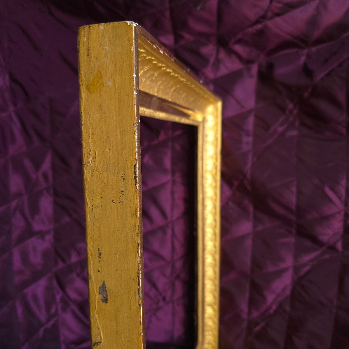 Cadre Empire XIXe bois doré feuillure : 46 x 37 cm-photo-4