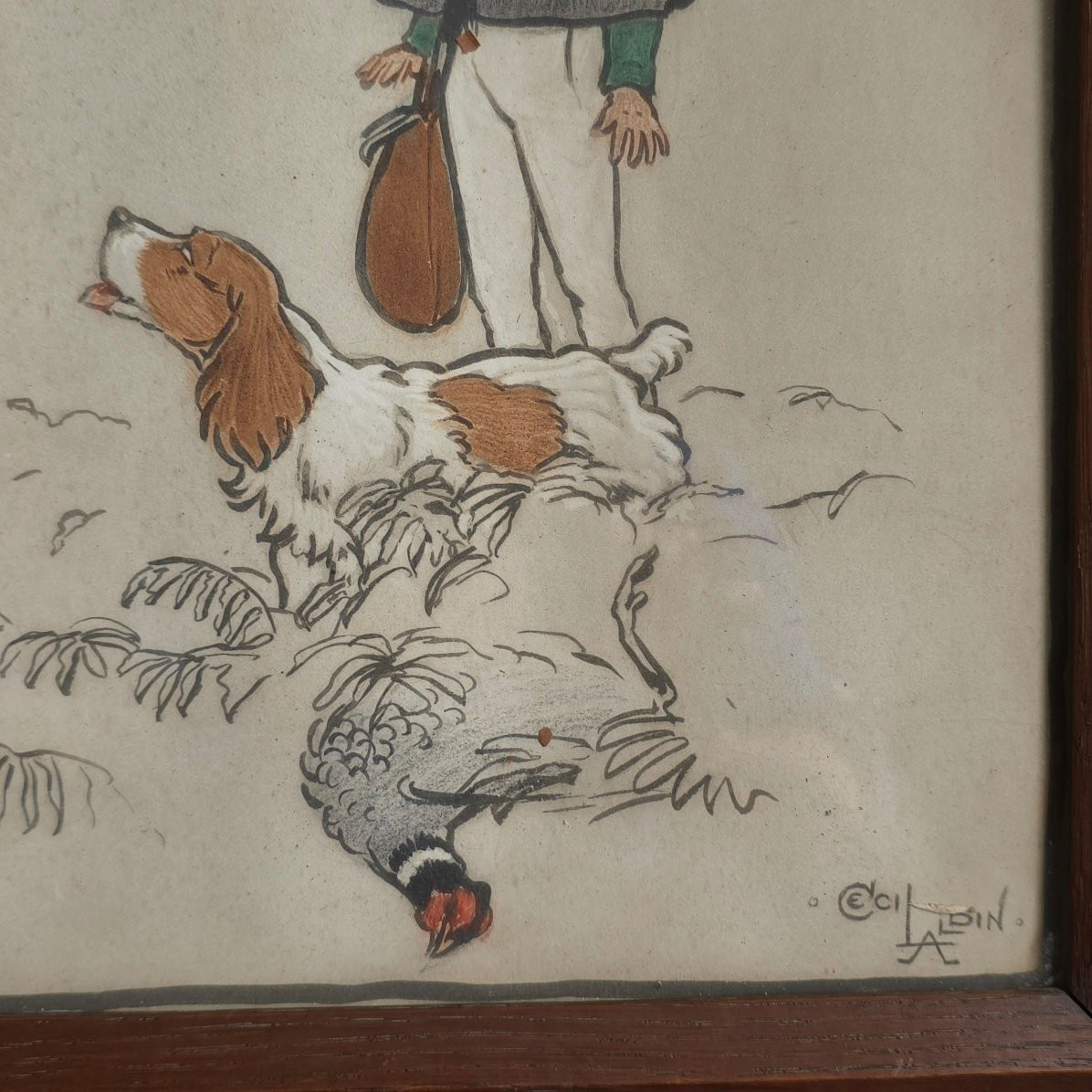 Cécil Aldin A Critical Moment Pheasant Hunting Print-photo-2