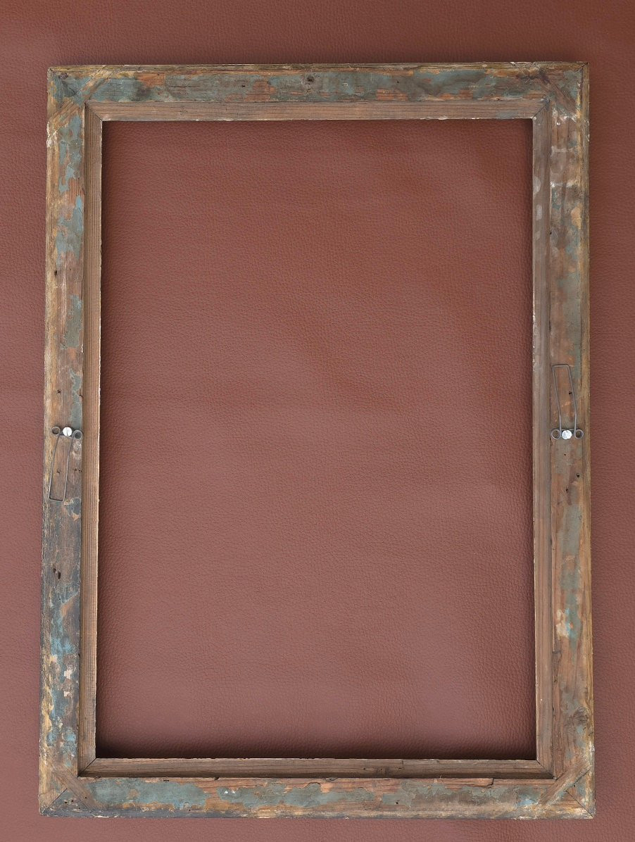 19th Century Wood And Gilded Stucco Frame, Size: 34.5 X 50 Cm-photo-2