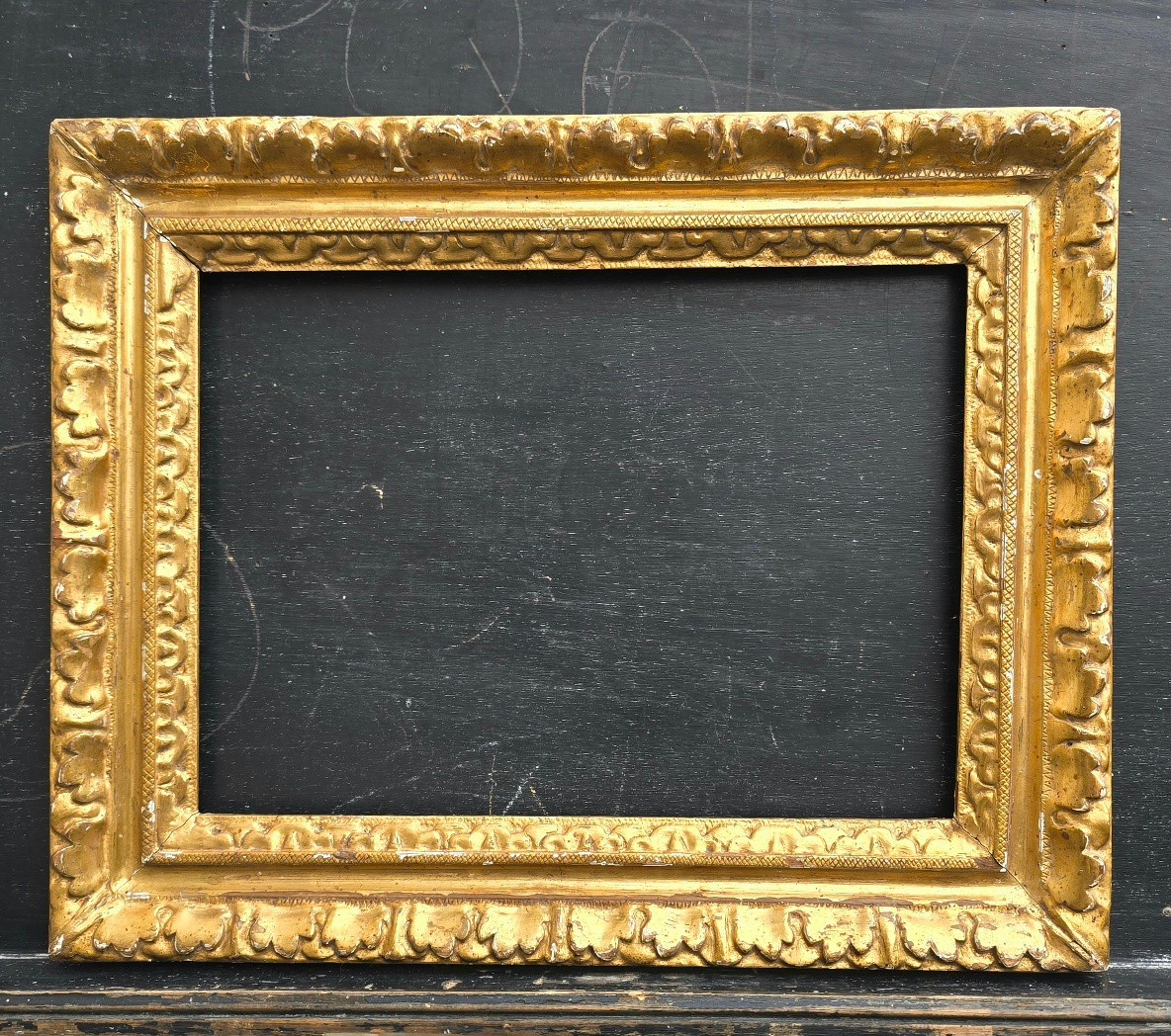 Louis XIII Style Frame, Rebate: 22 X 30 Cm, 18th Century-photo-1