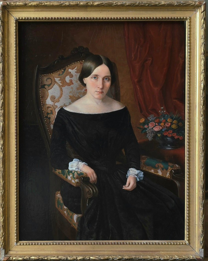 Portrait Of A Woman, 19th Century, French School, 27 X 35.5 Cm-photo-3