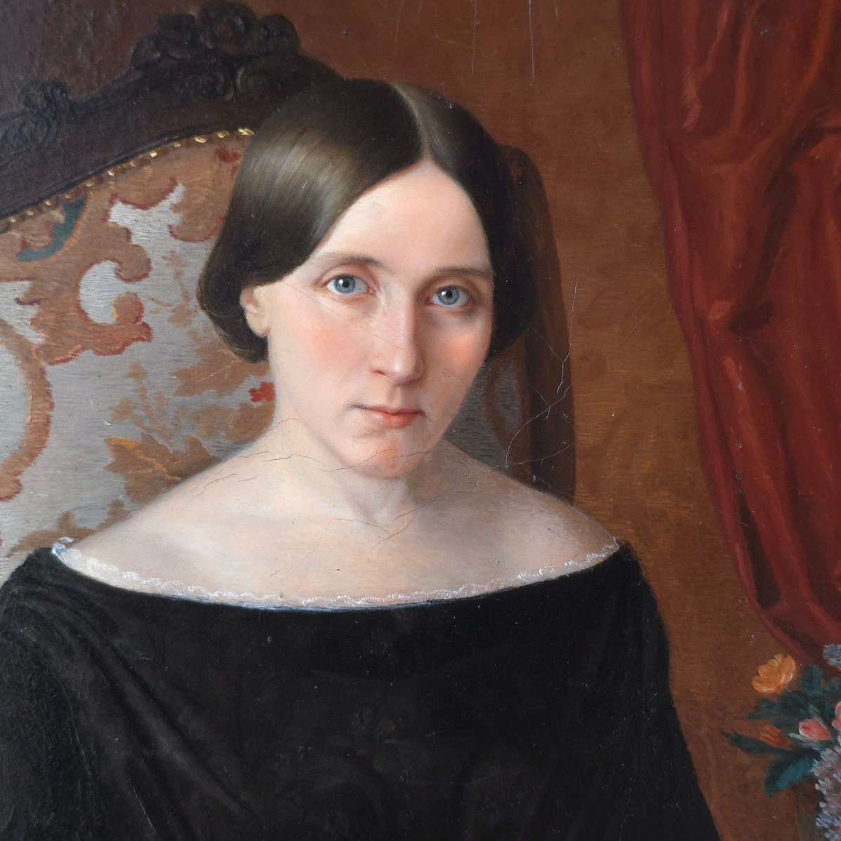 Portrait Of A Woman, 19th Century, French School, 27 X 35.5 Cm-photo-1