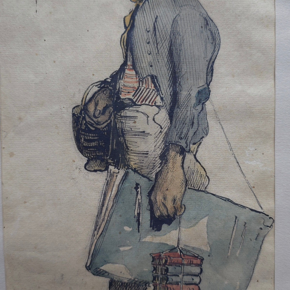 ROUBAUD Benjamin (Roquevaire 1811 - Alger 1847) attribué à caricature Charivari comédien Hyacin-photo-3