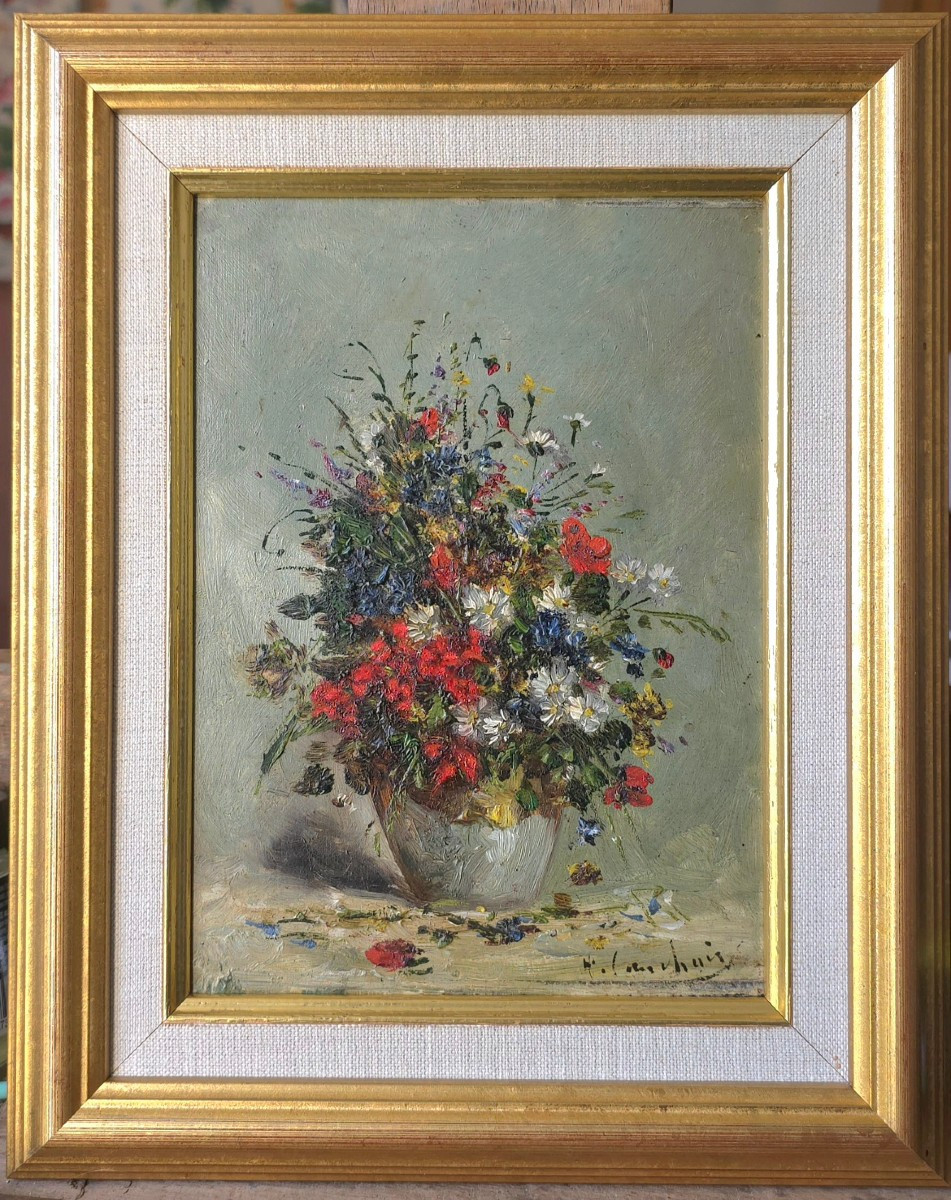 Eugène Henri Cauchois Bouquet de fleurs-photo-2