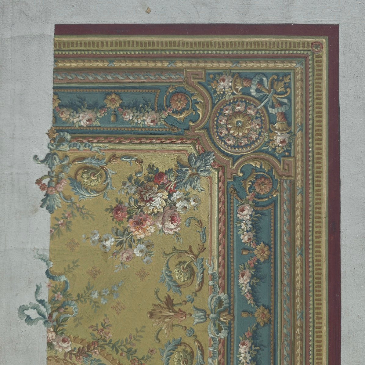 C.Libert Paris projet plafond style Napoléon III gouache-photo-2