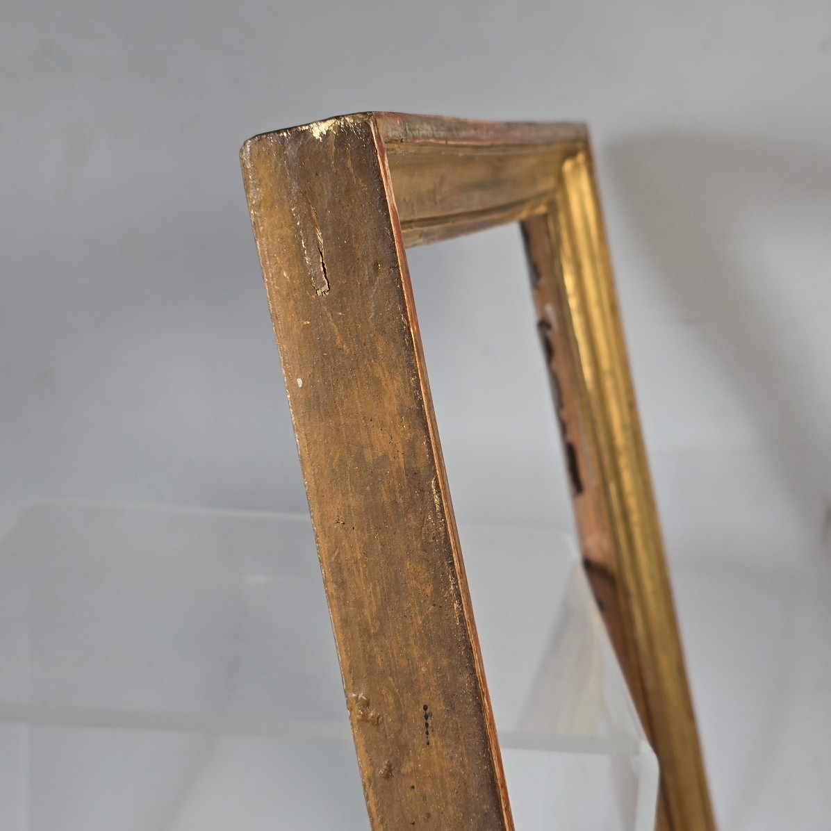 18th Century Gilded Baguette With Rebate: 31.5 X 24.5 Cm-photo-3