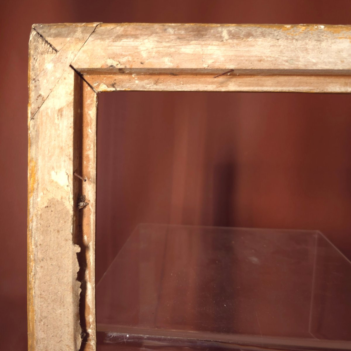 Cadre baguette fin XVIIIe noir et or feuillure : 31,7 x 41,9 cm-photo-4