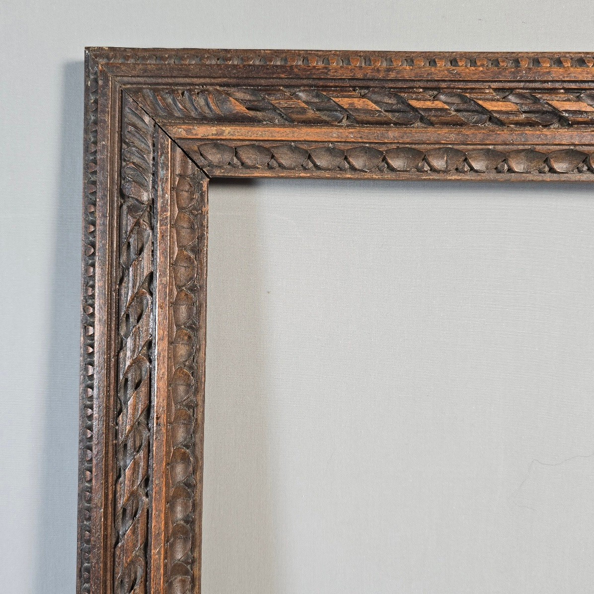 19th Century Carved Wooden Frame In The Louis XVI Style, Rabbet: 29.5 X 38 Cm-photo-2