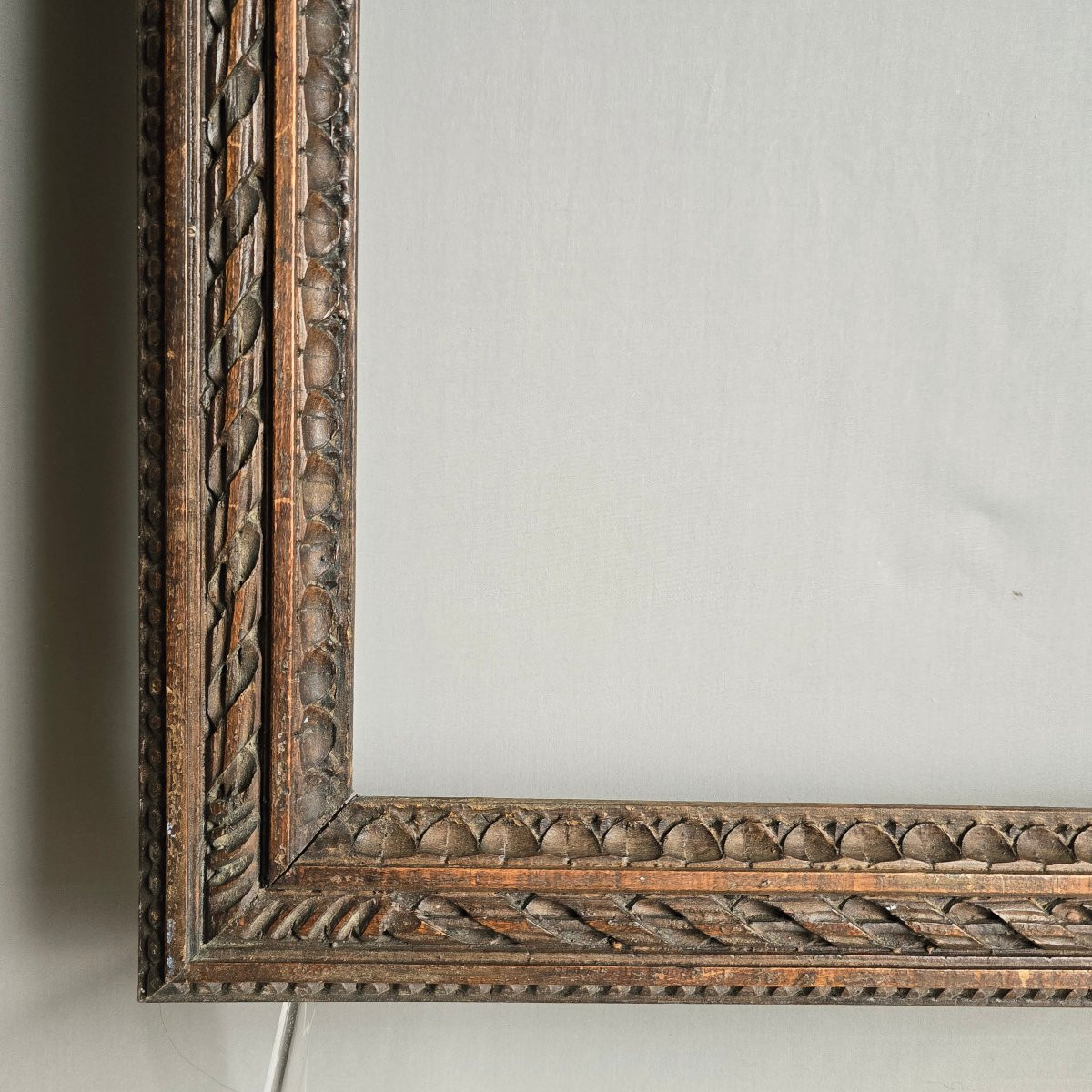 19th Century Carved Wooden Frame In The Louis XVI Style, Rabbet: 29.5 X 38 Cm-photo-2