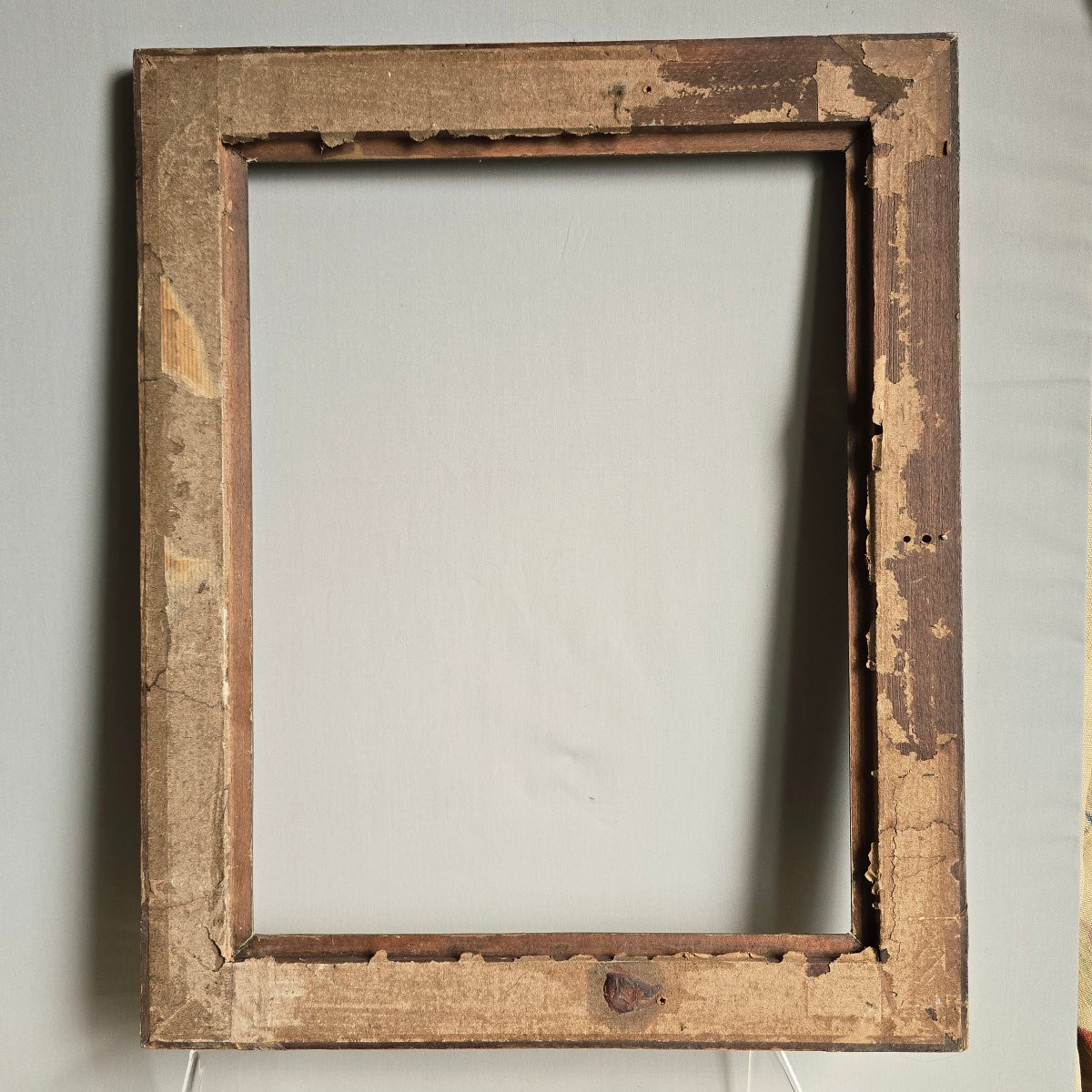 19th Century Carved Wooden Frame In The Louis XVI Style, Rabbet: 29.5 X 38 Cm-photo-4