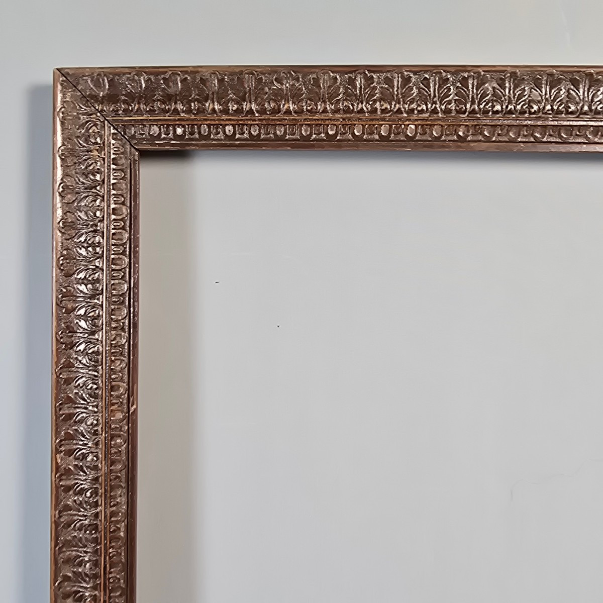 Cadre 1900  décor palmettes bois feuillure : 42,5 x 35 cm-photo-2