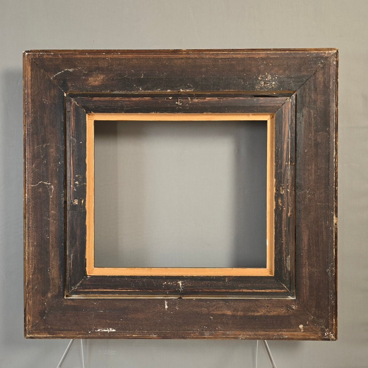 Rococo Style Gilt Stucco Frame, 20th Century, Rabbet: 21.5 X 25 Cm-photo-3