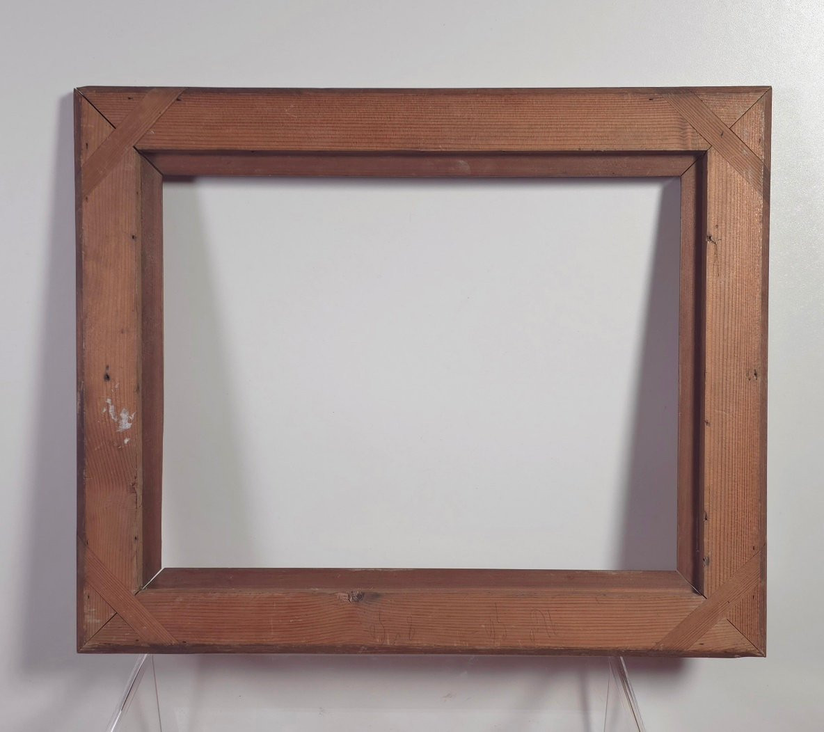 Cadre à filets loupe d’amboine XIXe feuillure : 24 x 31 cm-photo-2