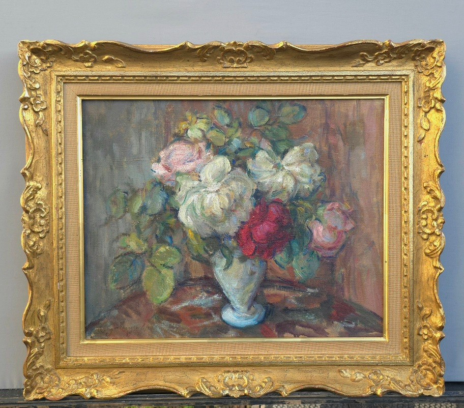 Armand Guillaumin (fils1891-1957) Bouquet de fleurs 1949 Post impressionnisme