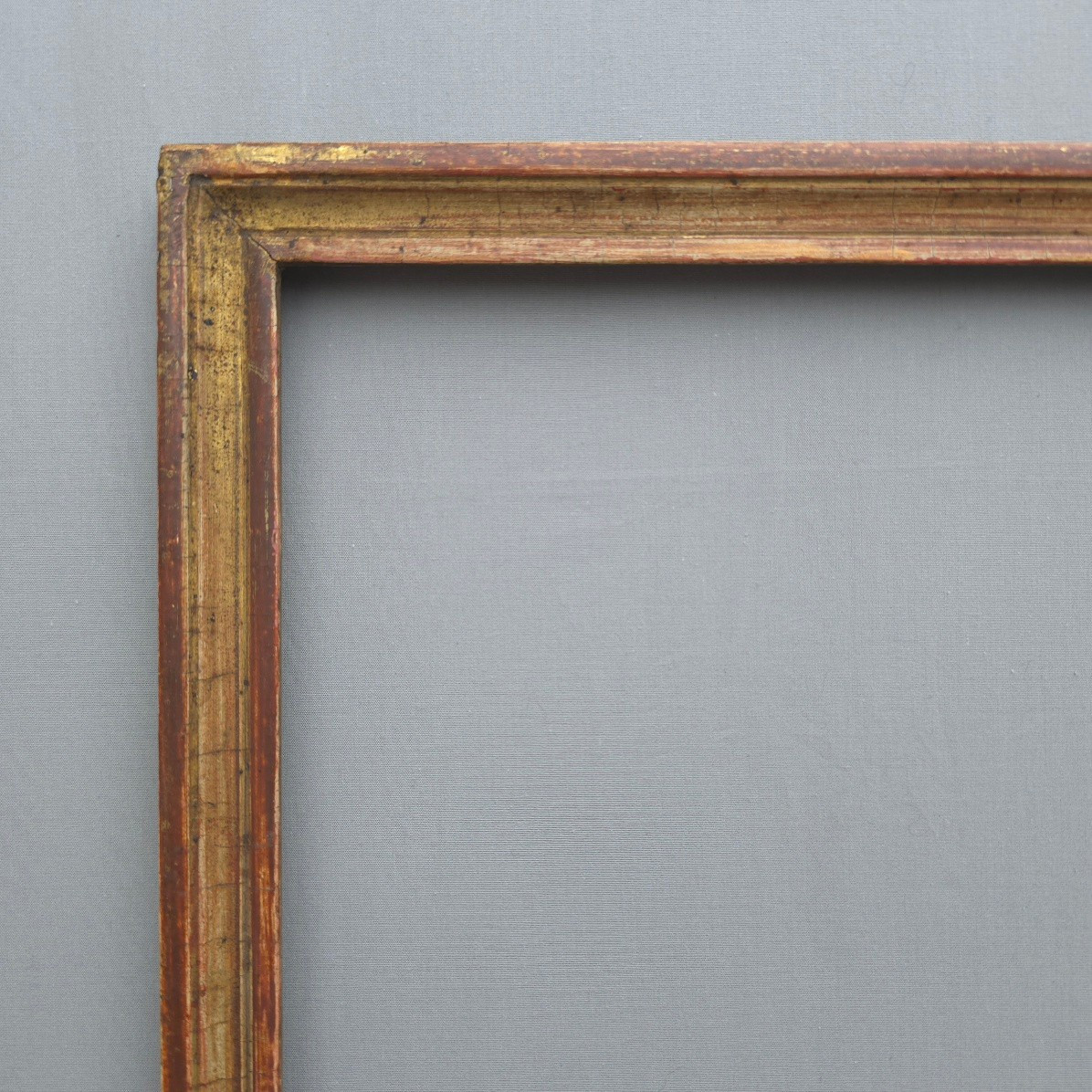 Cadre baguette bois doré fin XVIIIe feuillure : 33,5 x 25 cm-photo-2