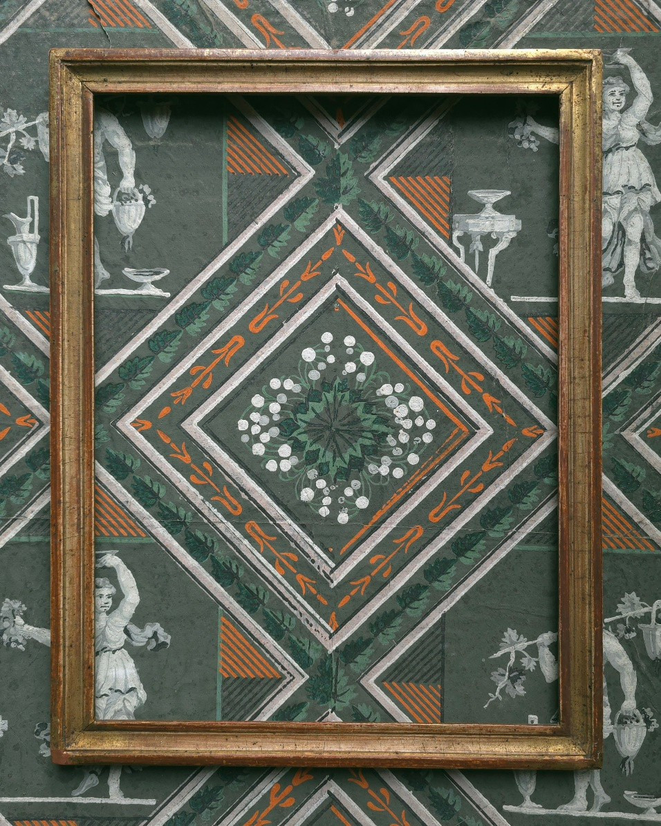 Cadre baguette bois doré fin XVIIIe feuillure : 33,5 x 25 cm