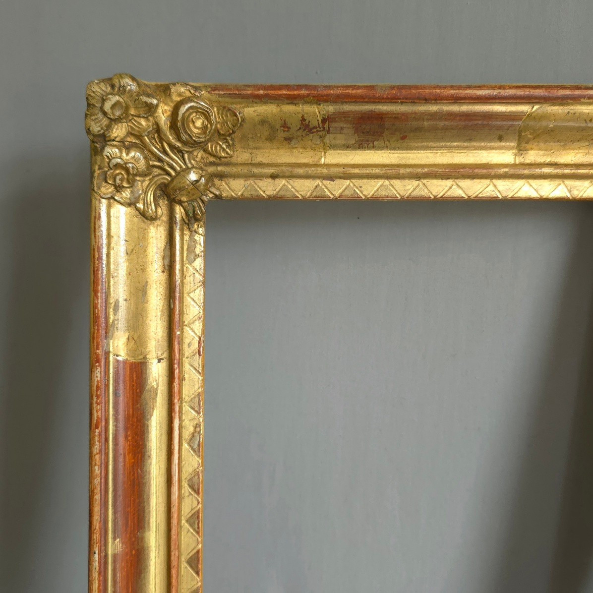 Petit cadre doré Napoléon III feuillure : 24 x 18 ,5 cm-photo-2