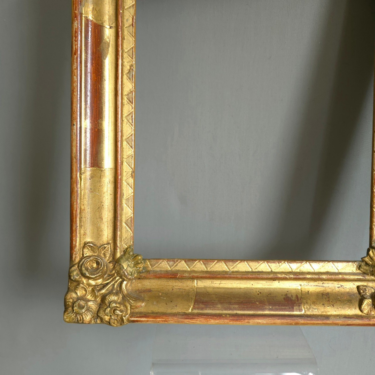 Petit cadre doré Napoléon III feuillure : 24 x 18 ,5 cm-photo-4