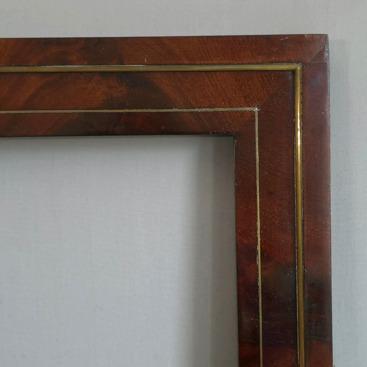 Cadre XIXe placage acajou feuillure : 25,5 x 36 cm-photo-3