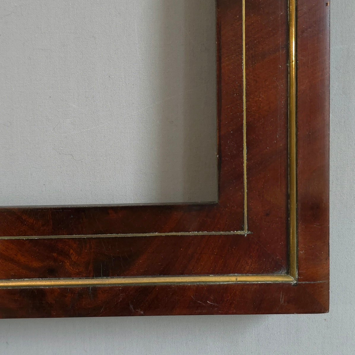 Cadre XIXe placage acajou feuillure : 25,5 x 36 cm-photo-1