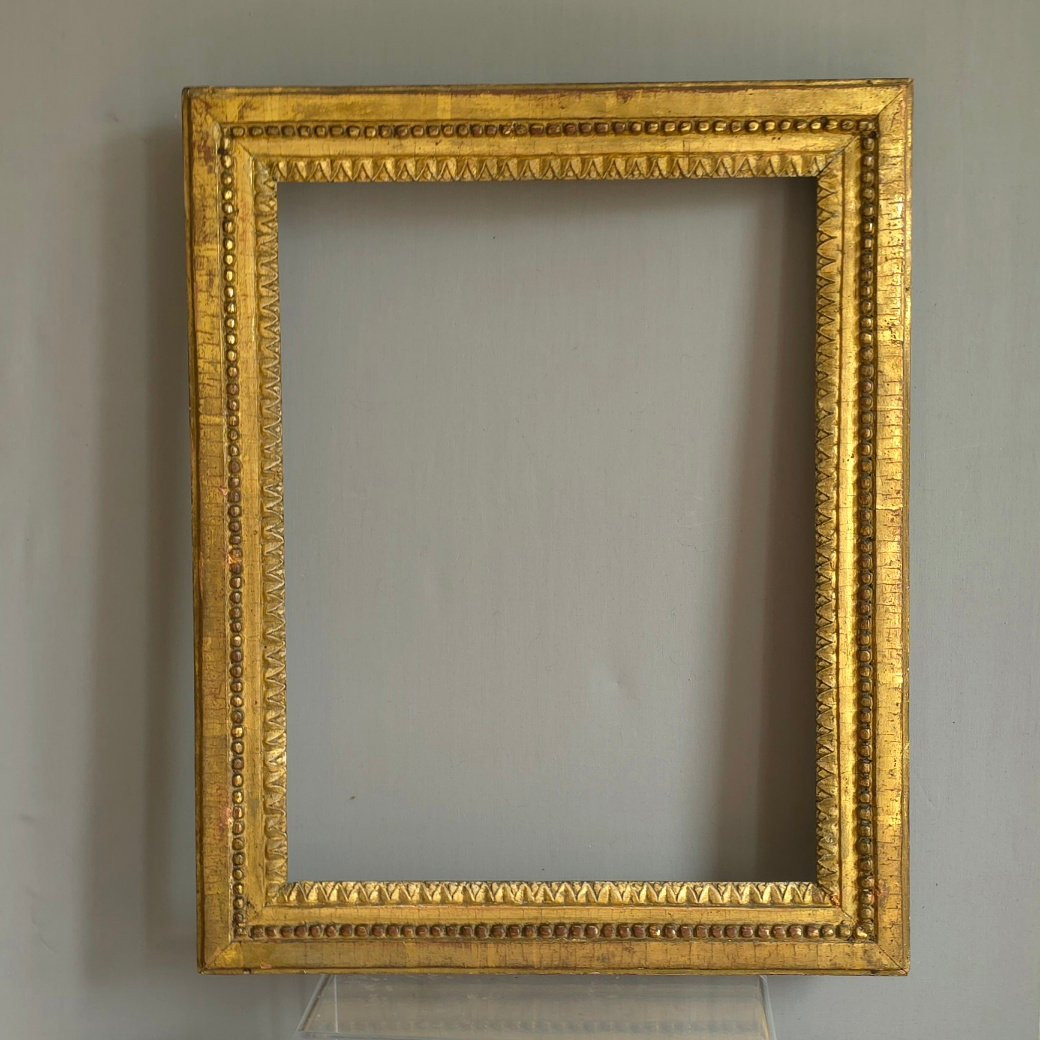 Louis XVI Giltwood Frame, Rabbet: 39 X 30 Cm-photo-2