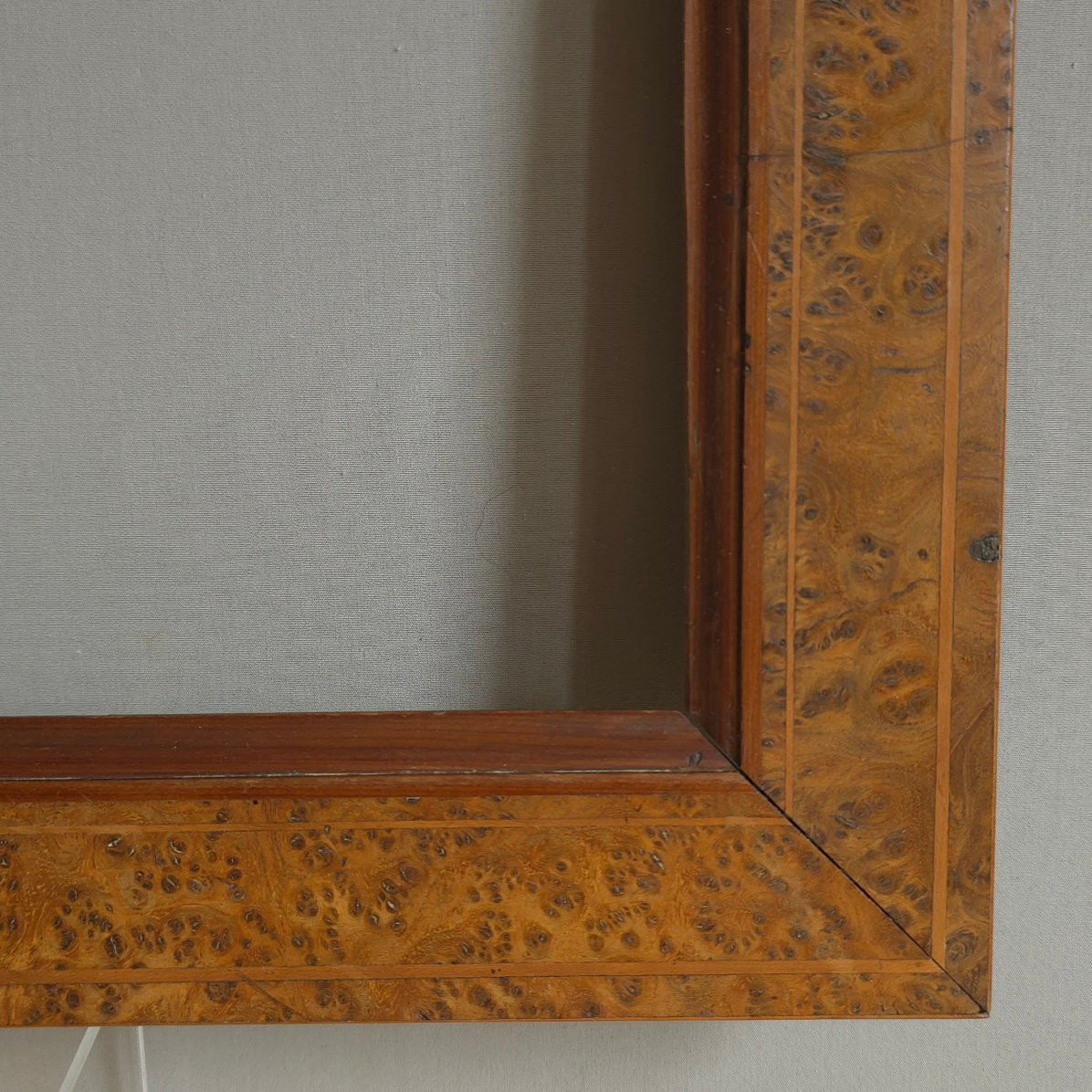 19th-century Wood Veneer Frame With Rabbeted Fillets: 24 X 31 Cm-photo-4