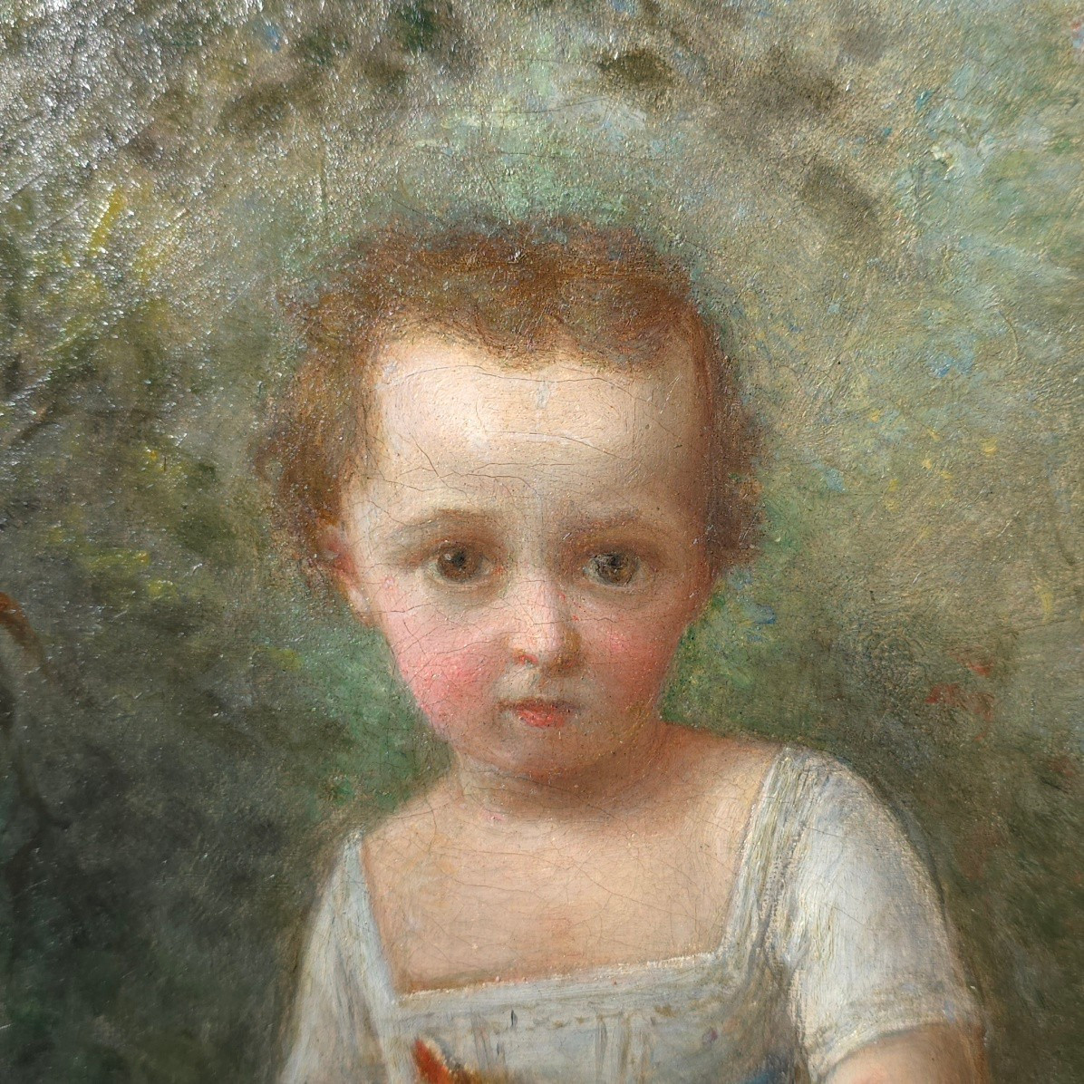 Portrait fillette et son jouet XIXe -photo-2