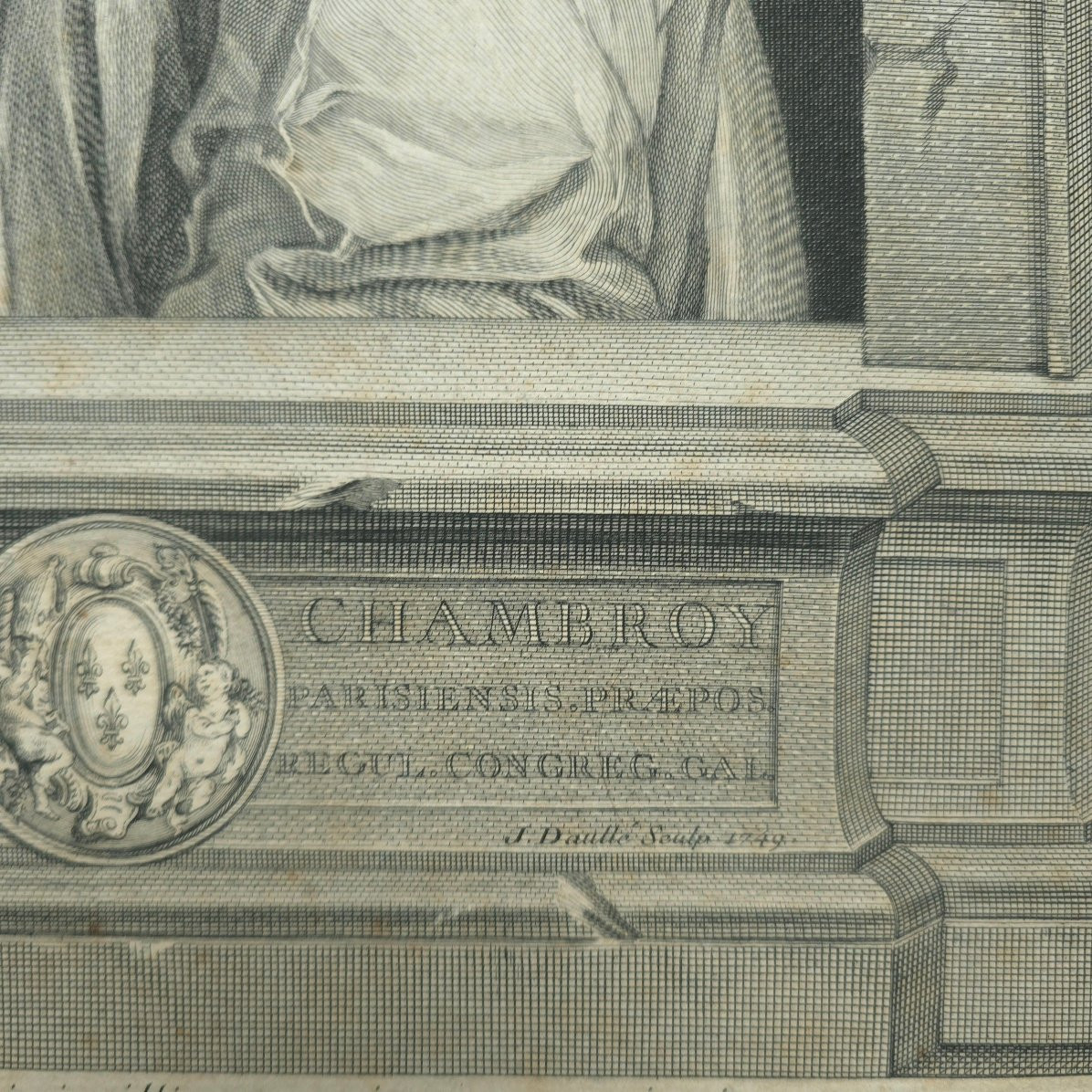 Portrait Of Lazare Chambroy (1698-1750), Abbot Of Sainte-geneviève De Paris (1745-1750), 18th Y-photo-1