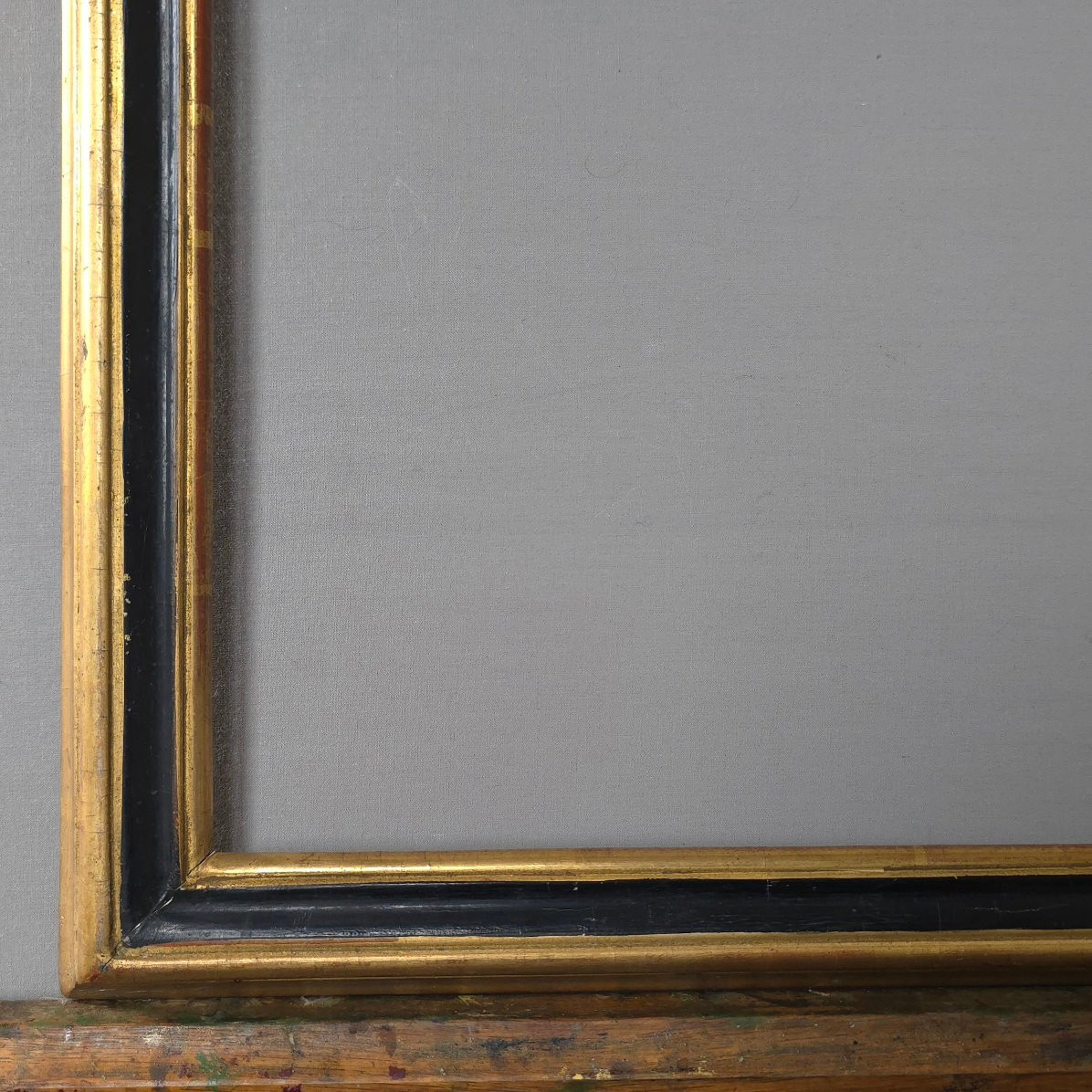  Cadre XIXe noir et dorure or feuillure : 44 x 32,8 cm Vue:42 x 31,4 cm Largeur : 3,5 cm-photo-4
