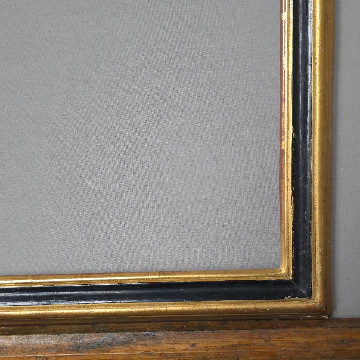  Cadre XIXe noir et dorure or feuillure : 44 x 32,8 cm Vue:42 x 31,4 cm Largeur : 3,5 cm-photo-5