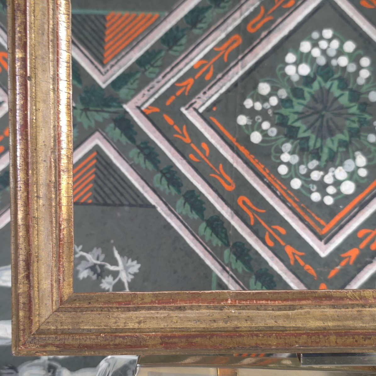 Petit cadre bois doré XVIIIe feuillure : 29 x 20,8 cm-photo-1