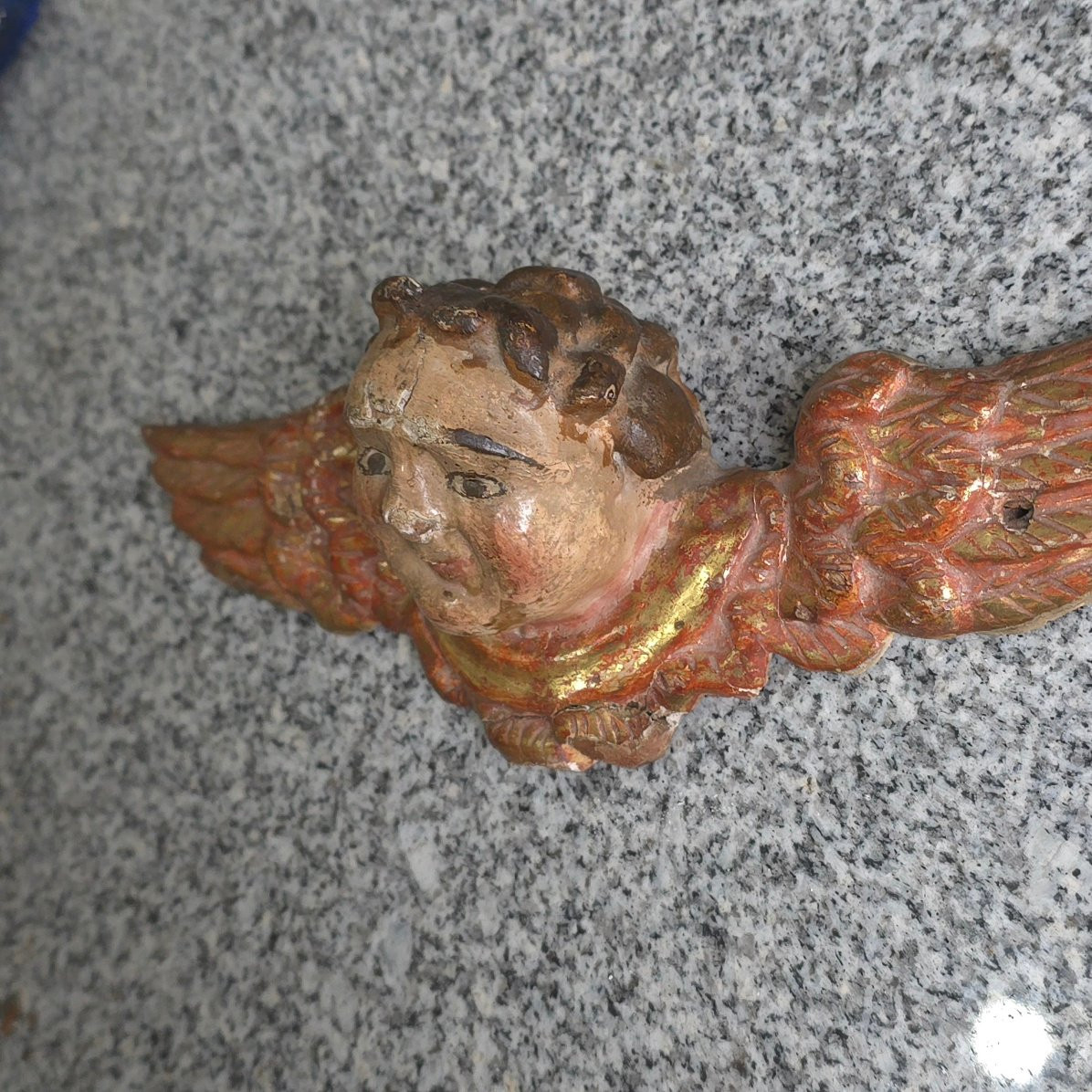 Angelot bois doré XVIIIe -photo-1