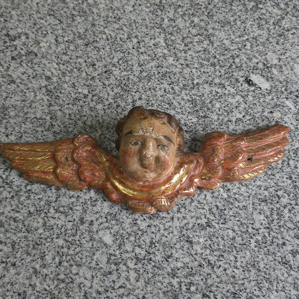 Angelot bois doré XVIIIe -photo-2