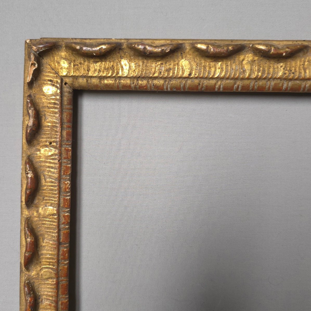 Cadre baguette bous doré XVIII e feuillure : 29,5 x 43 cm-photo-2