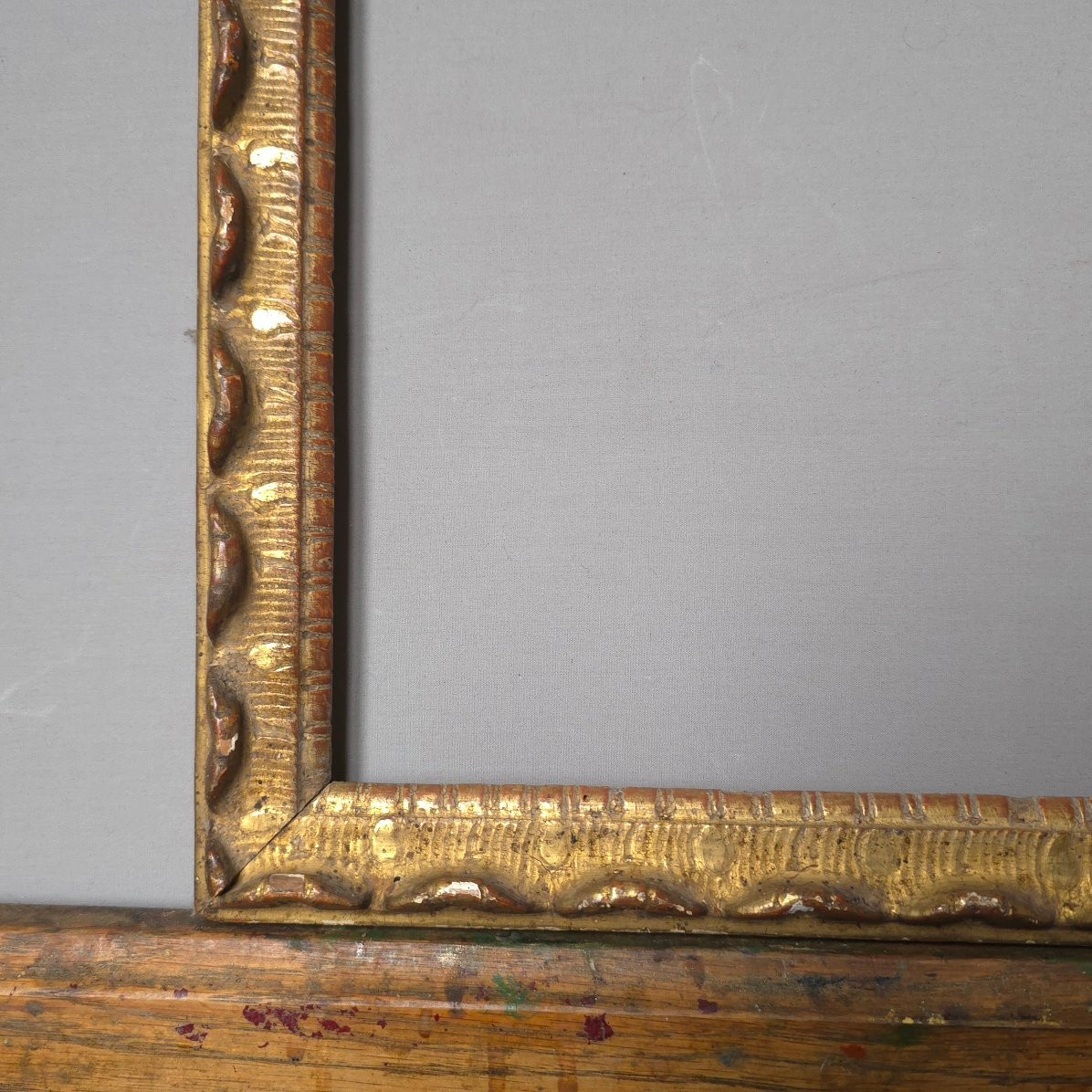 Cadre baguette bous doré XVIII e feuillure : 29,5 x 43 cm-photo-4