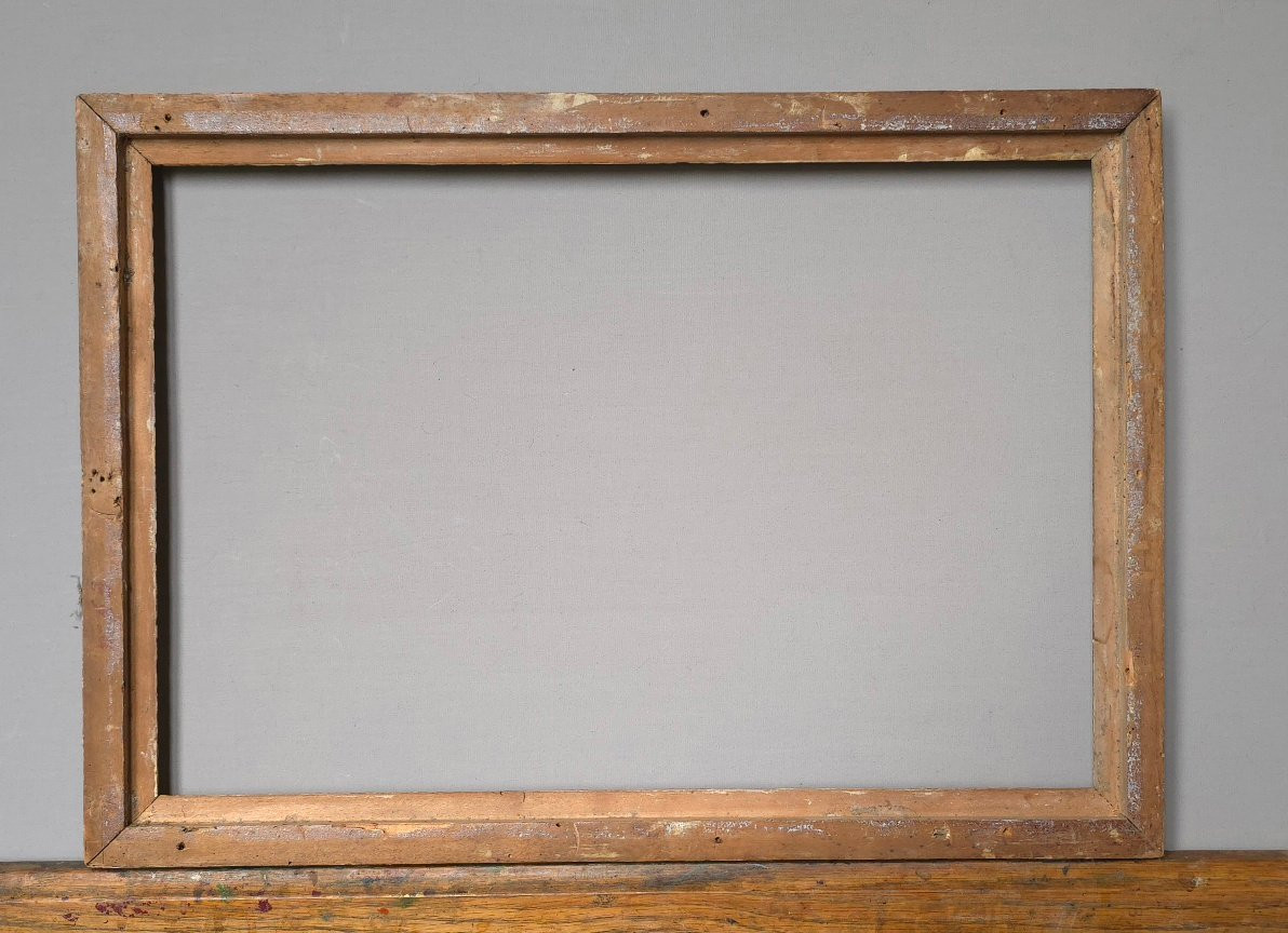 Cadre baguette bous doré XVIII e feuillure : 29,5 x 43 cm-photo-3