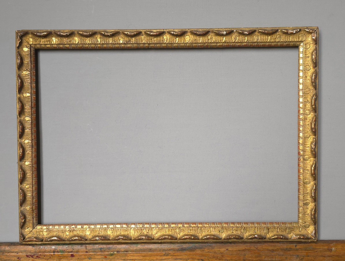 Cadre baguette bous doré XVIII e feuillure : 29,5 x 43 cm