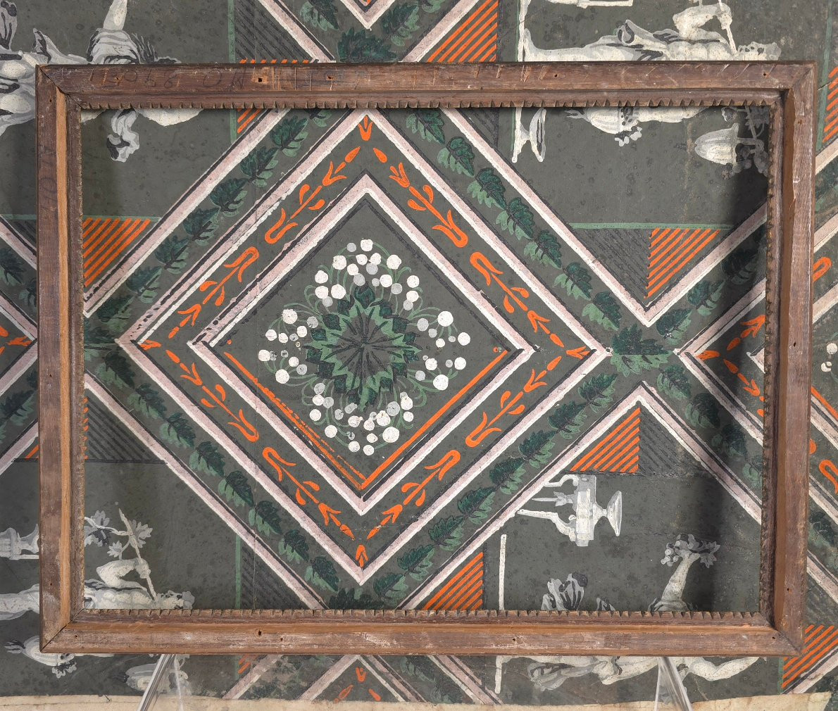 Cadre baguette XVIIIe Louis XVI bois doré feuillure :  24 x 32 cm-photo-3