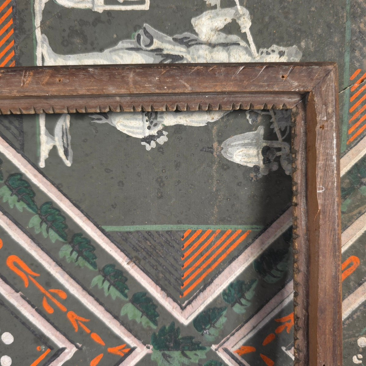 Cadre baguette XVIIIe Louis XVI bois doré feuillure :  24 x 32 cm-photo-4