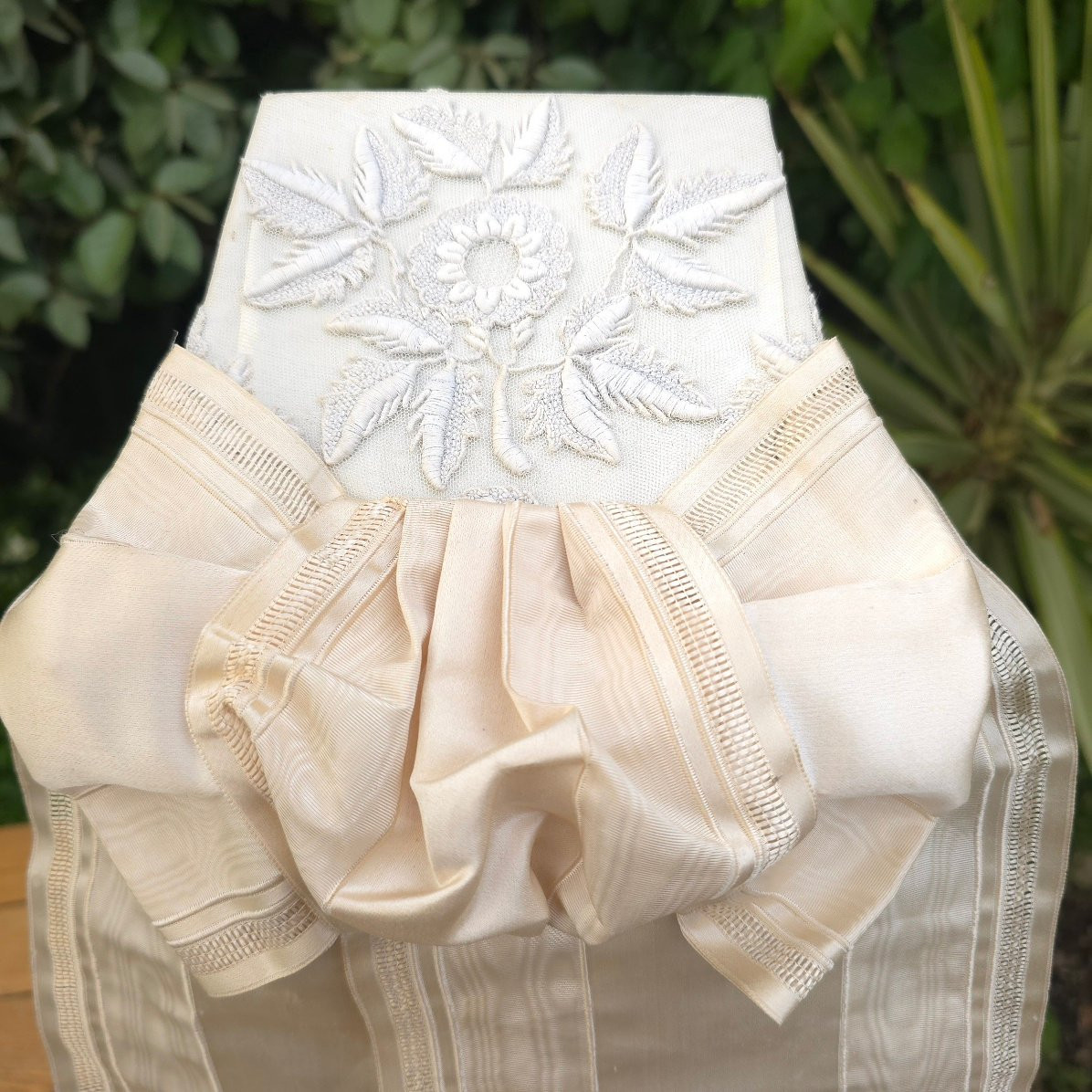 Ménigoute Headdress 19th Century Deux Sèvres Embroidered Tulle-photo-1