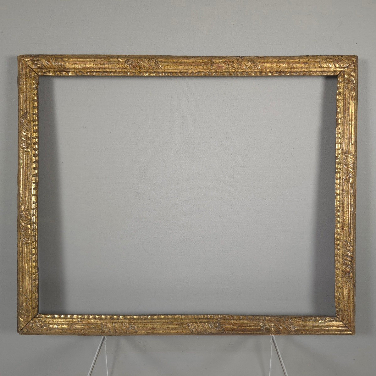 Giltwood Frame, 18th Century. Original Giltwood Frame, Re-ribbed Frame: 35 × 42.5 Cm. View: 32.