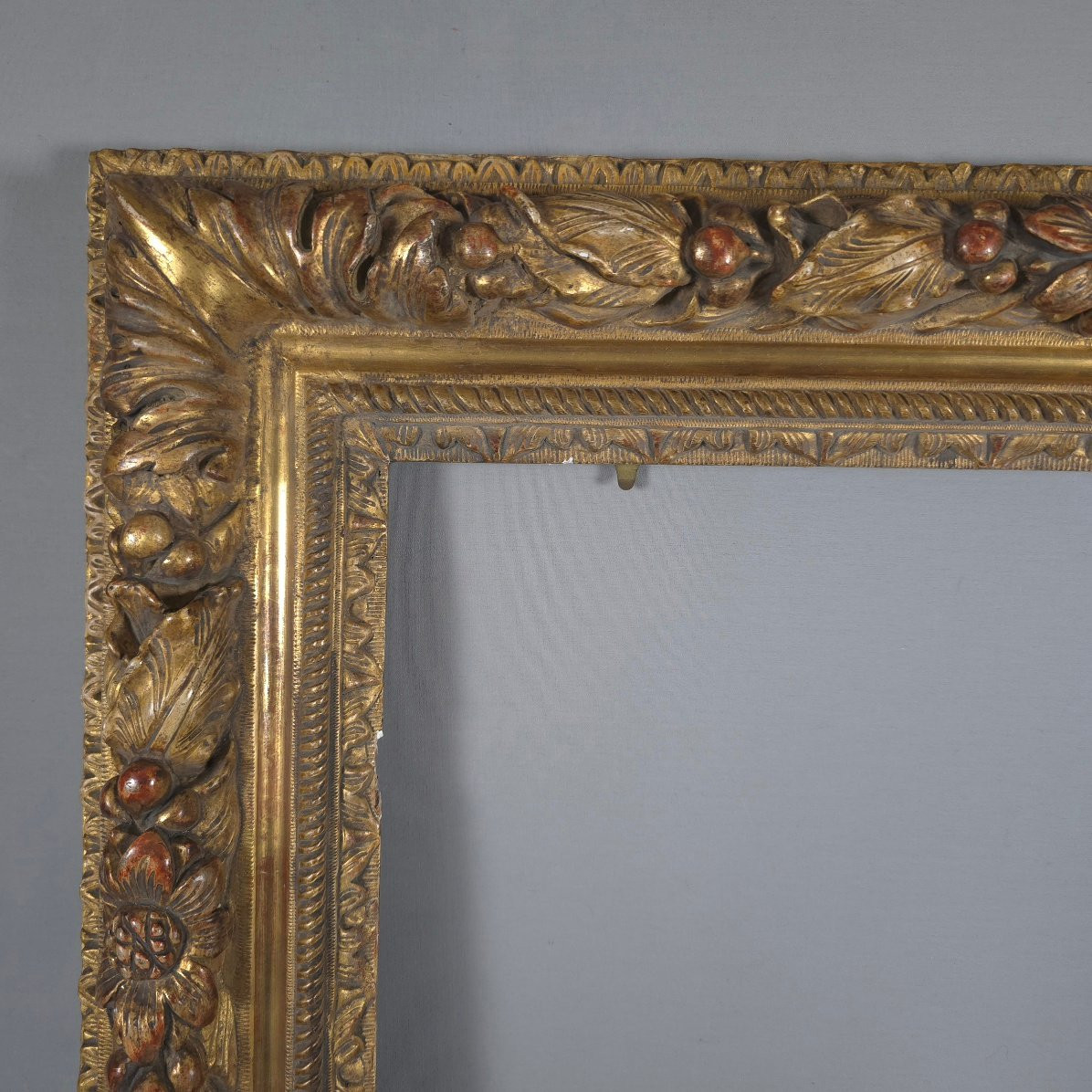 Louis XIII Gilded Wood Frame: 28 X 42 Cm-photo-2