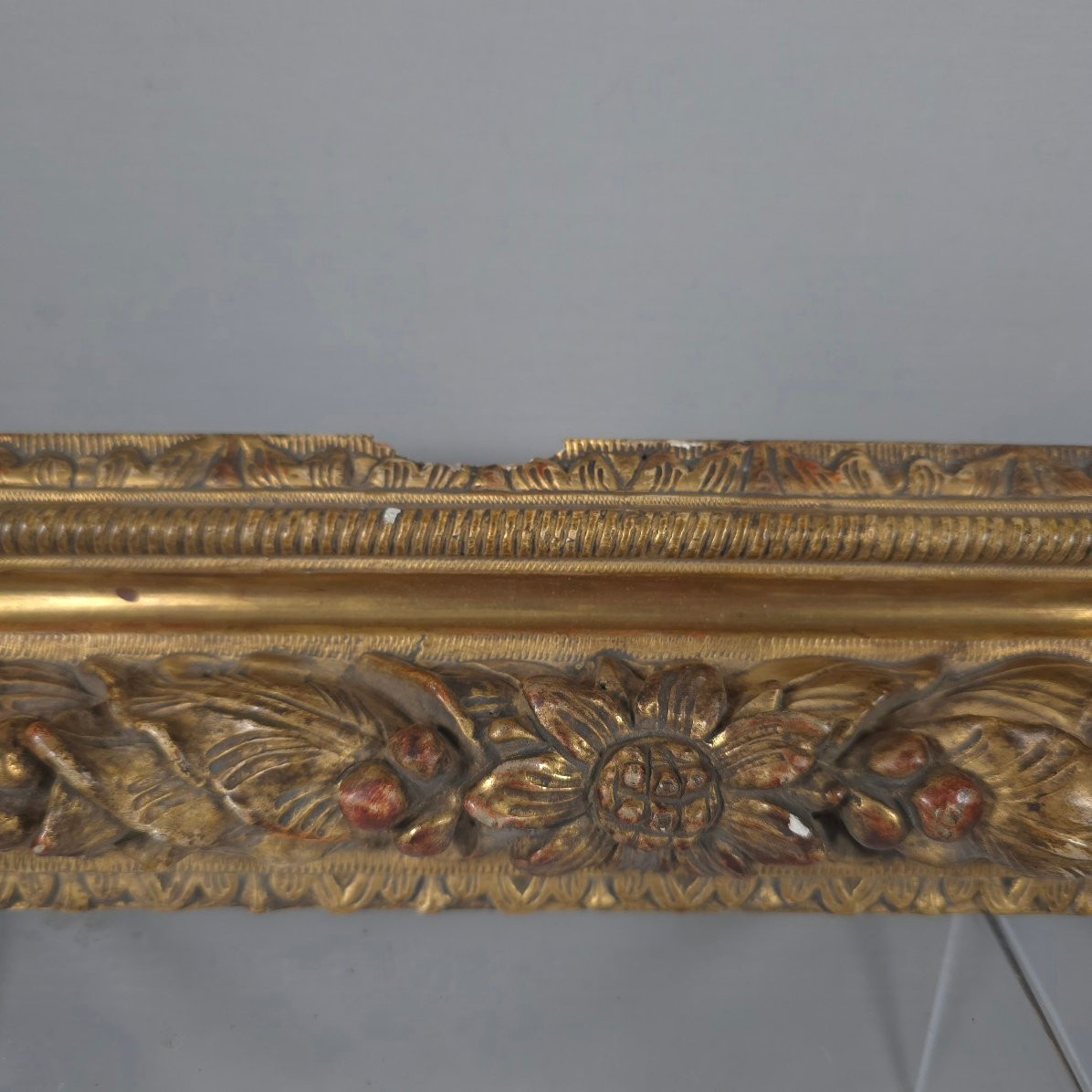 Louis XIII Gilded Wood Frame: 28 X 42 Cm-photo-2