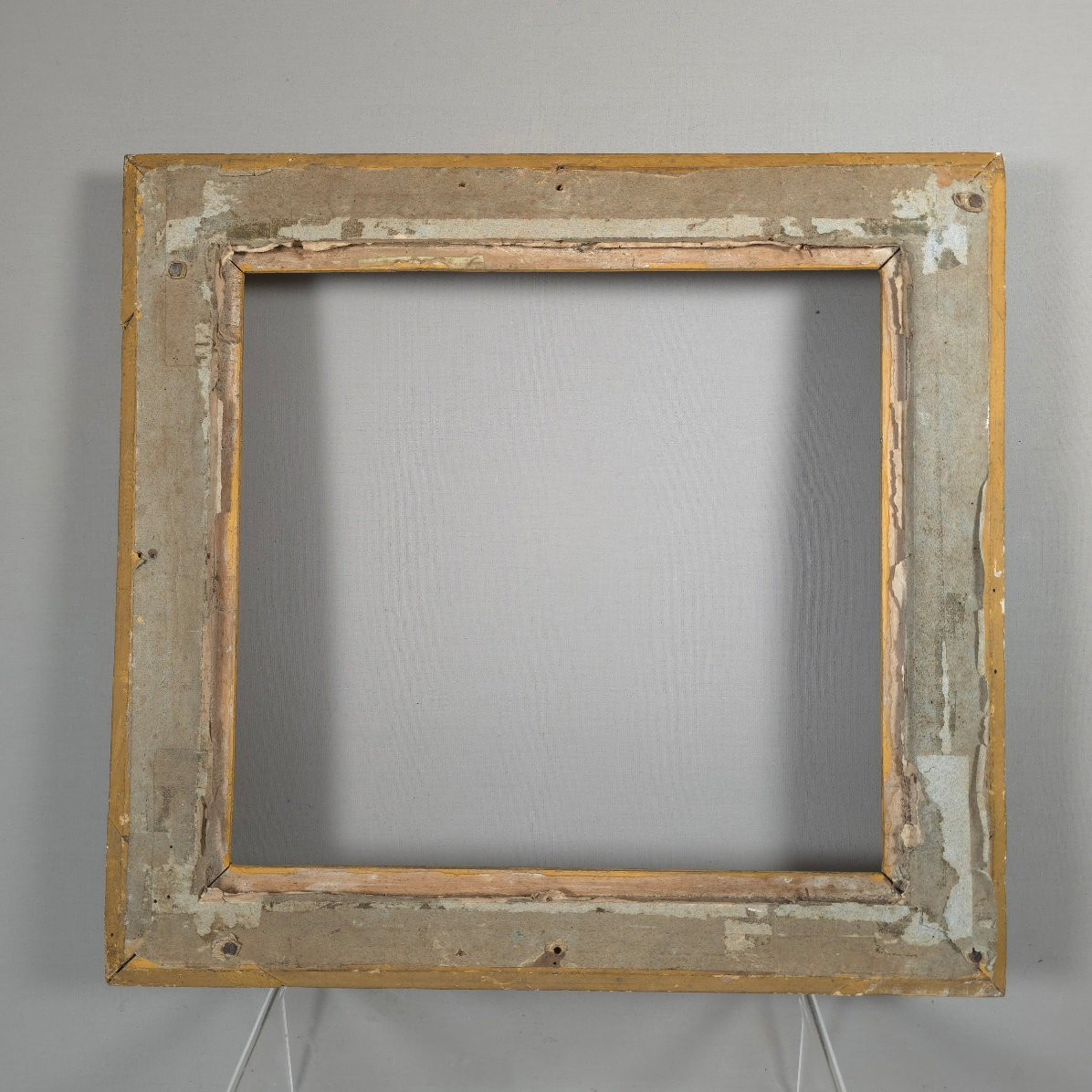 Cadre fin XVIIIe bois doré rang de perles feuillure : 27,5 x 29,5 cm-photo-3