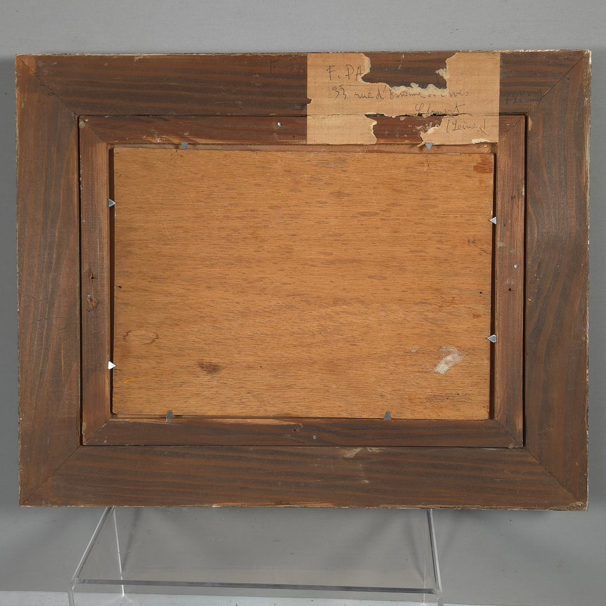 Nature morte au compotier signé J.Buste XXe  panneau18 x 27 cm-photo-4