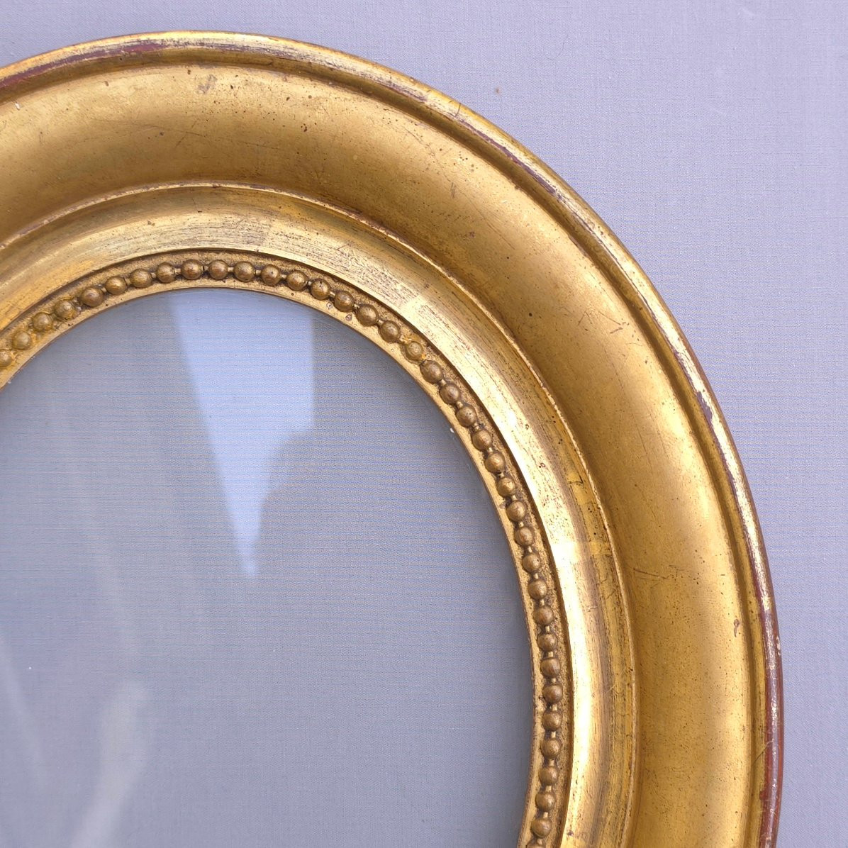 Napoleon III Oval Gilded Frame: 21.5 X 16.5 Cm-photo-1