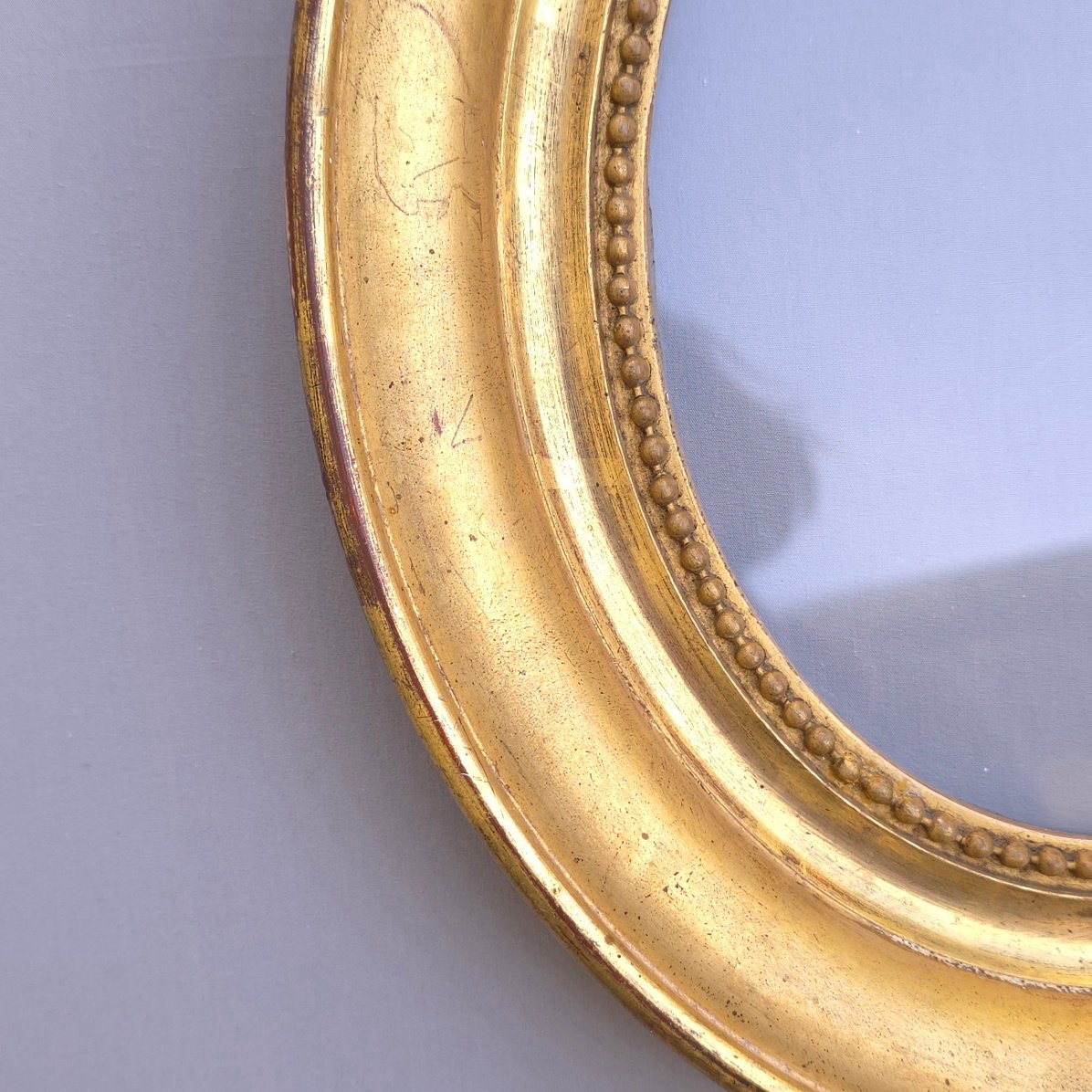 Napoleon III Oval Gilded Frame: 21.5 X 16.5 Cm-photo-3