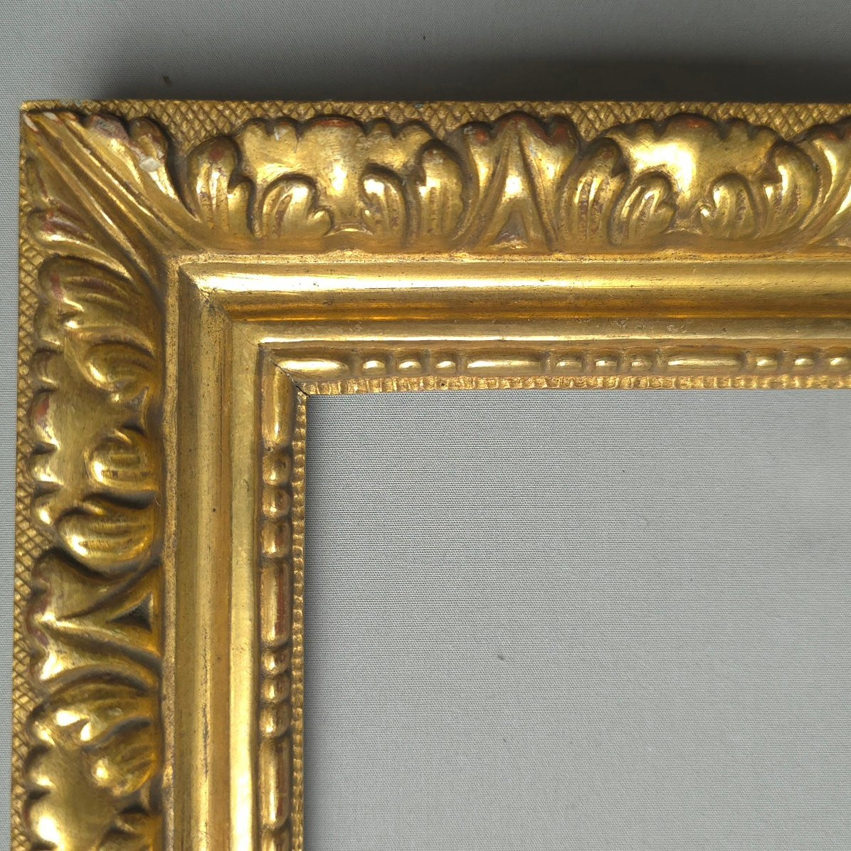 Small 20th Century Louis XIV Style Gilded Frame Rabbet: 11.5 X 14.5 Cm-photo-2