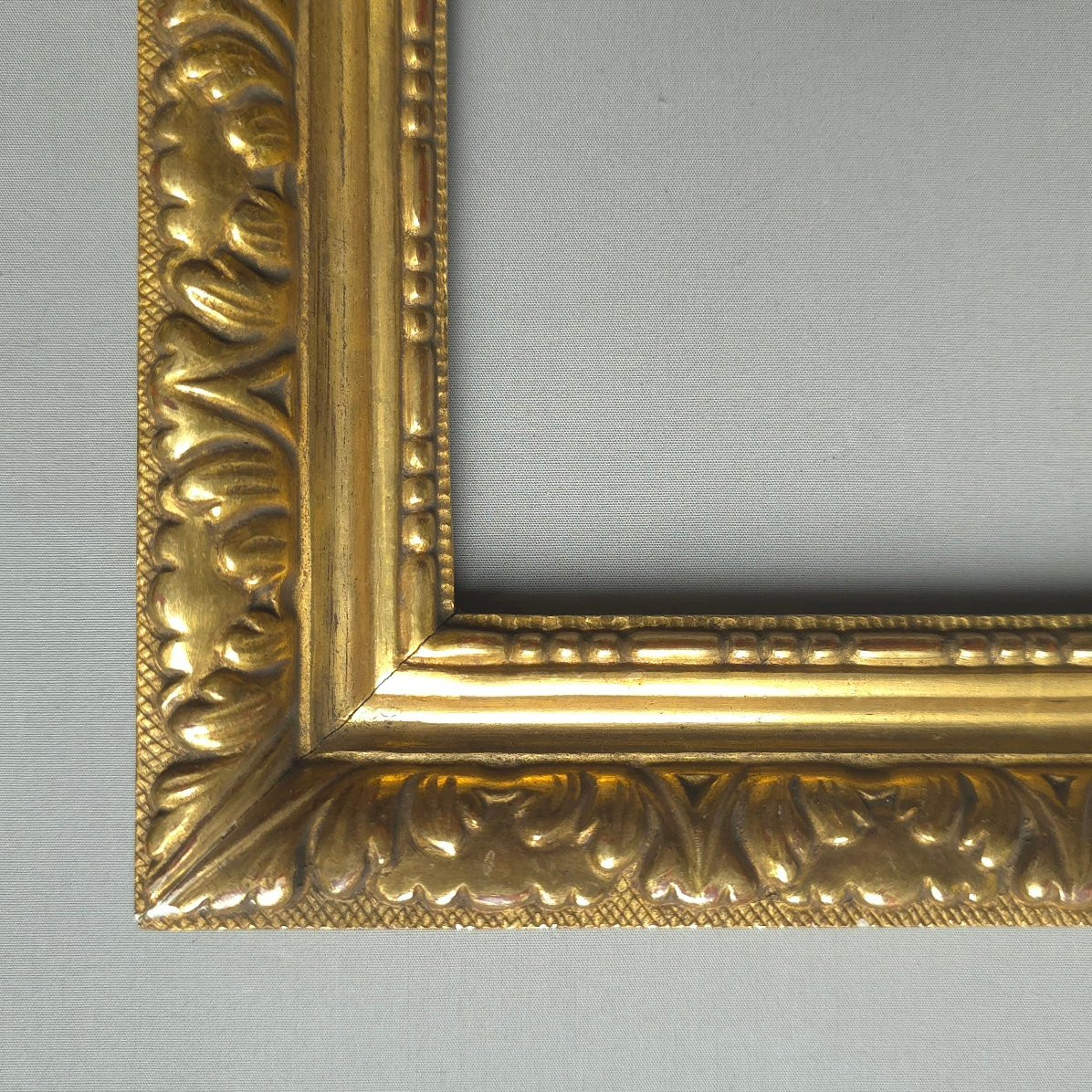 Small 20th Century Louis XIV Style Gilded Frame Rabbet: 11.5 X 14.5 Cm-photo-1